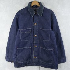 画像1: 〜70's UNKNOWN バットダイ ブランケットライナー デニムカバーオール  (1)