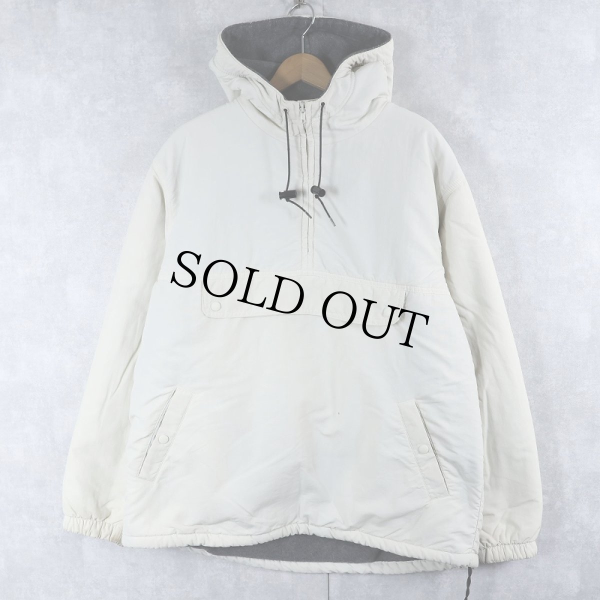 画像1: 90's J.CREW USA製 フリースライナー ナイロンプルオーバージャケット L (1)