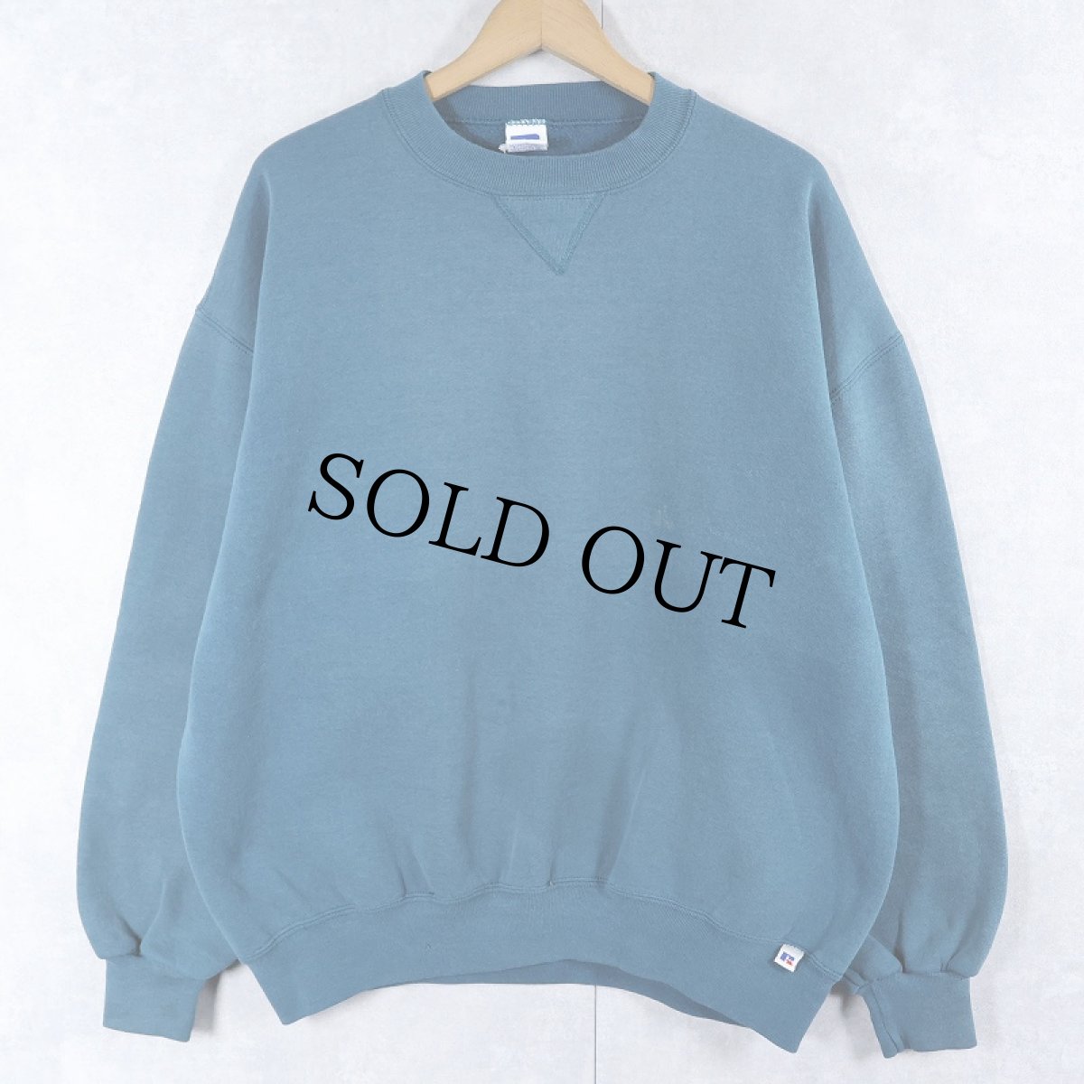 画像1: 90's RUSSELL ATHLETIC USA製 前V 無地スウェット XL (1)