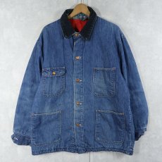 画像1: 〜70's UNKNOWN キルティングライナー デニムカバーオール  (1)