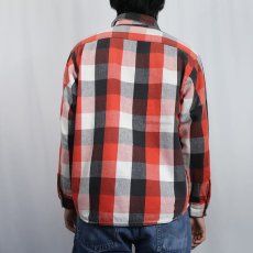 画像3: 90's NORTHWEST ブロックチェック柄 ヘビーネルシャツ  (3)
