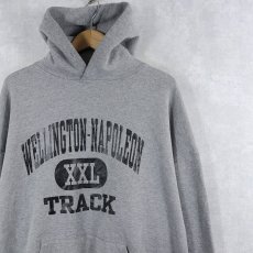 画像1: 90's RUSSELL ATHLETIC MEXICO製 ”WELLINGTON-NAPOLEON" プリントスウェットフーディー XL  (1)
