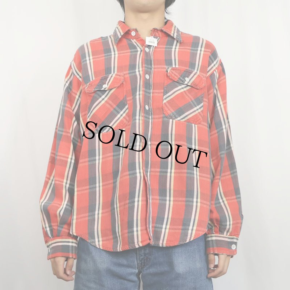 画像2: 70's MONTGOMERY WARD チェック柄 ヘビーネルシャツ XL (2)