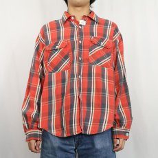 画像2: 70's MONTGOMERY WARD チェック柄 ヘビーネルシャツ XL (2)