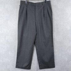 画像1: Arthur Winer 2タック ウールスラックス W34 (1)