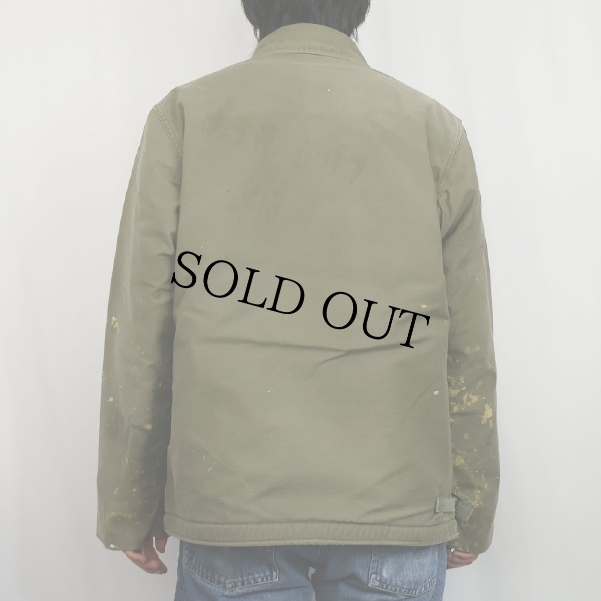 画像4: 70's U.S.NAVY A-2 ステンシル入り デッキジャケット LARGE (4)