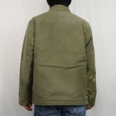 画像4: 70's U.S.NAVY A-2 ステンシル入り デッキジャケット LARGE (4)