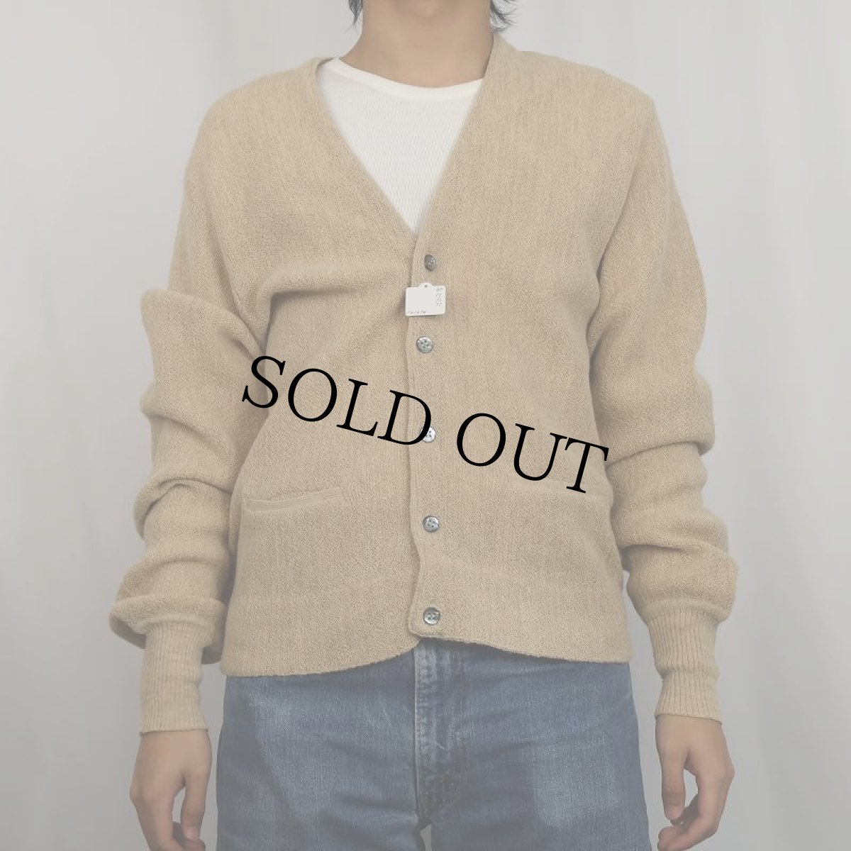 画像2: 60's THANE ウールニットカーディガン M (2)