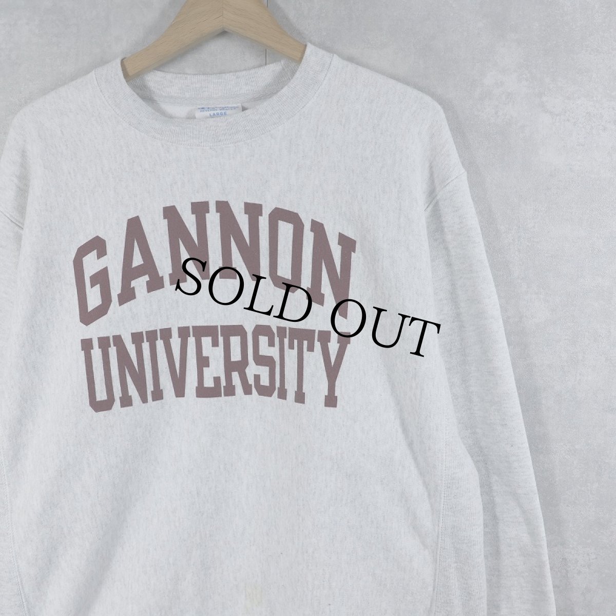 画像1: Champion REVERSE WEAVE "GANNON UNIVERSITY" プリントスウェット L (1)