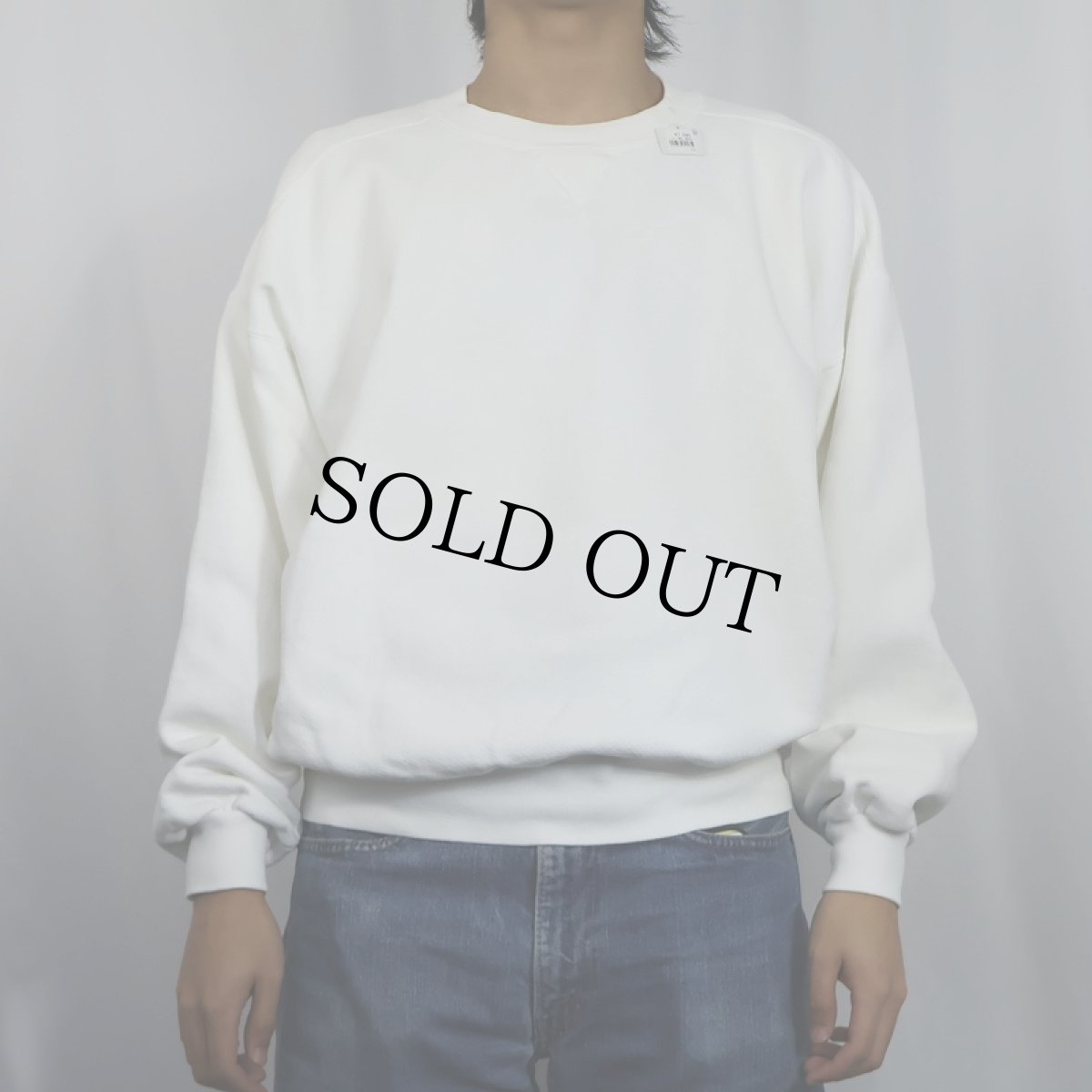 画像2: 90's RUSSELL ATHLETIC USA製 "HIGH COTTON" 前V 無地スウェット XL (2)