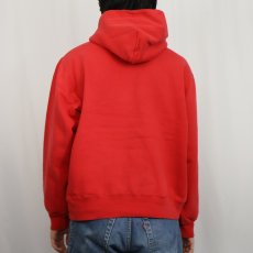 画像3: 80〜90's Champion 青刺繍タグ 中期 USA製 "WISCONSIN" 前V プリントスウェットフーディー L (3)