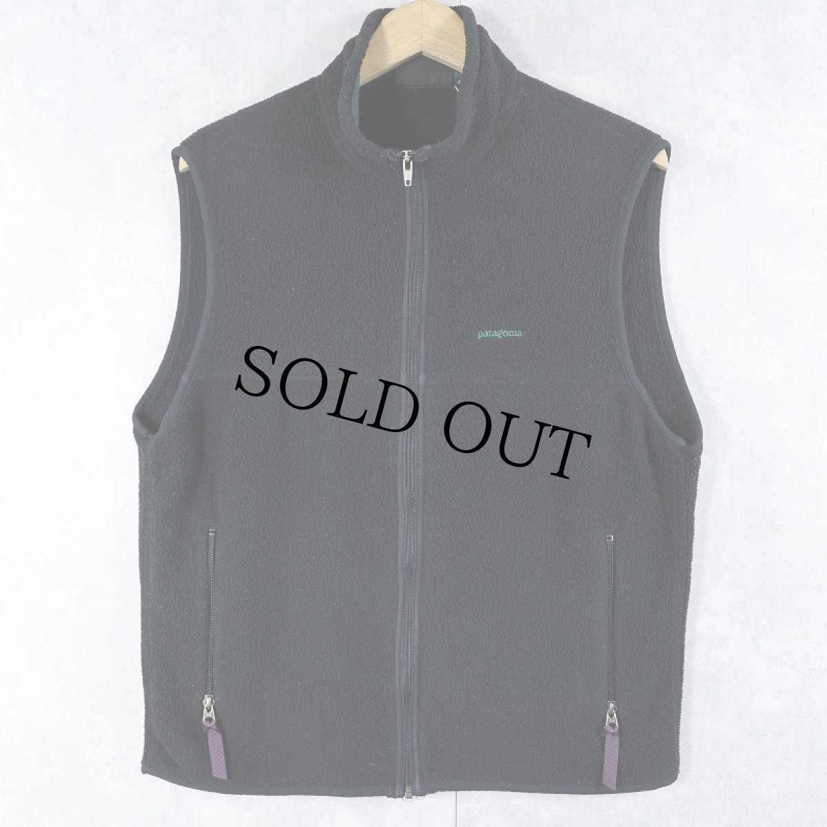 画像1: 90's Patagonia USA製 シンチラフリースベスト BLACK M  (1)