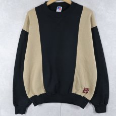 画像1: 90's RUSSEL ATHELETIC USA製 切り替えデザイン 前Vスウェット M (1)