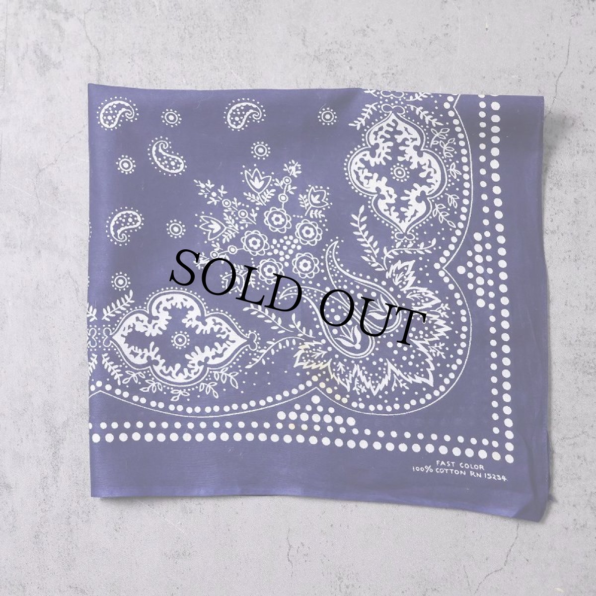 画像1: 60's FAST COLORS ペイズリー柄 バンダナ (1)