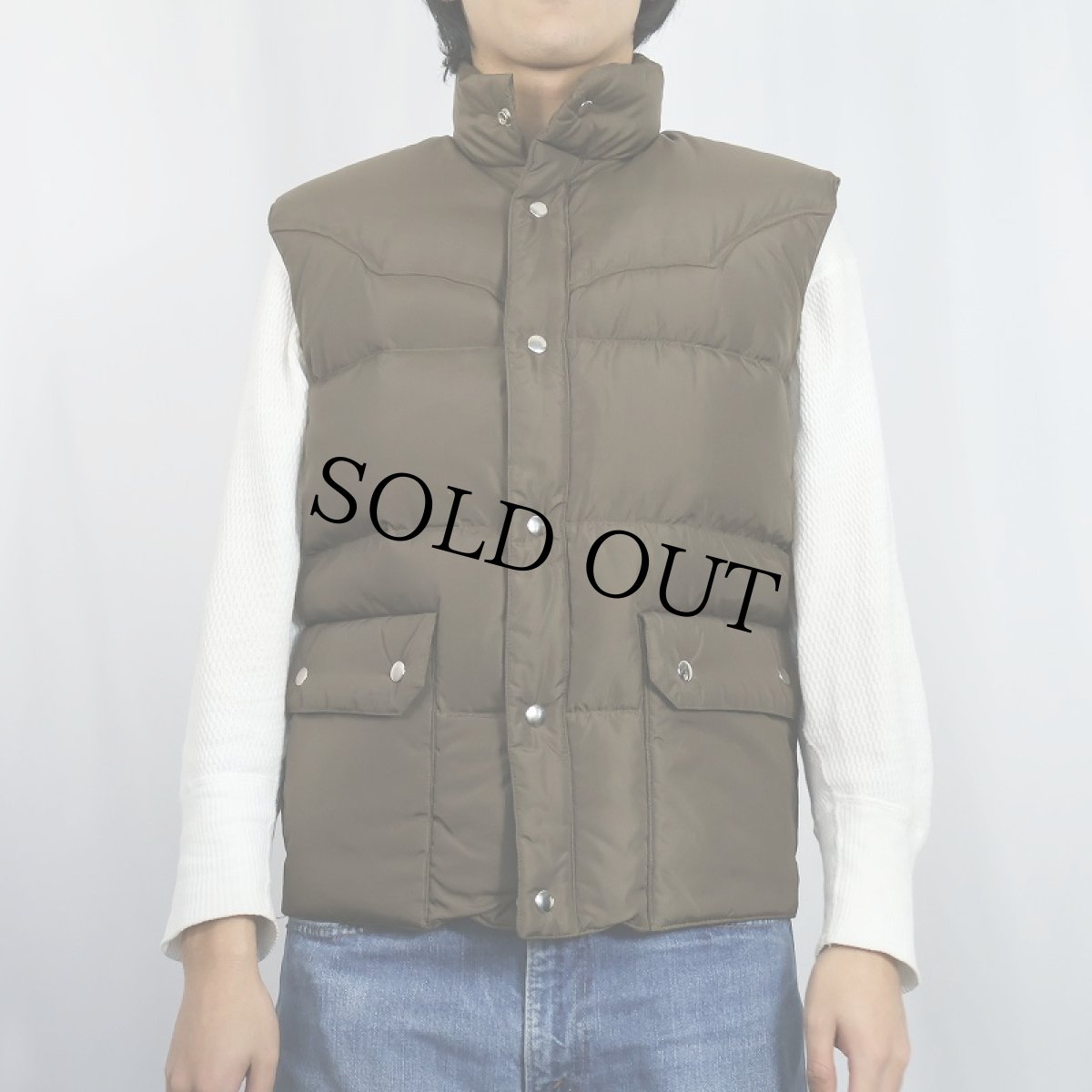 画像2: 〜80's Rainer Sportswear ウエスタンダウンベスト S (2)