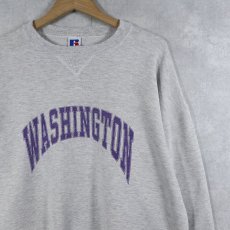 画像1: 90's RUSSELL ATHLETIC USA製 前V ”WASHINGTON" プリントスウェット XL  (1)