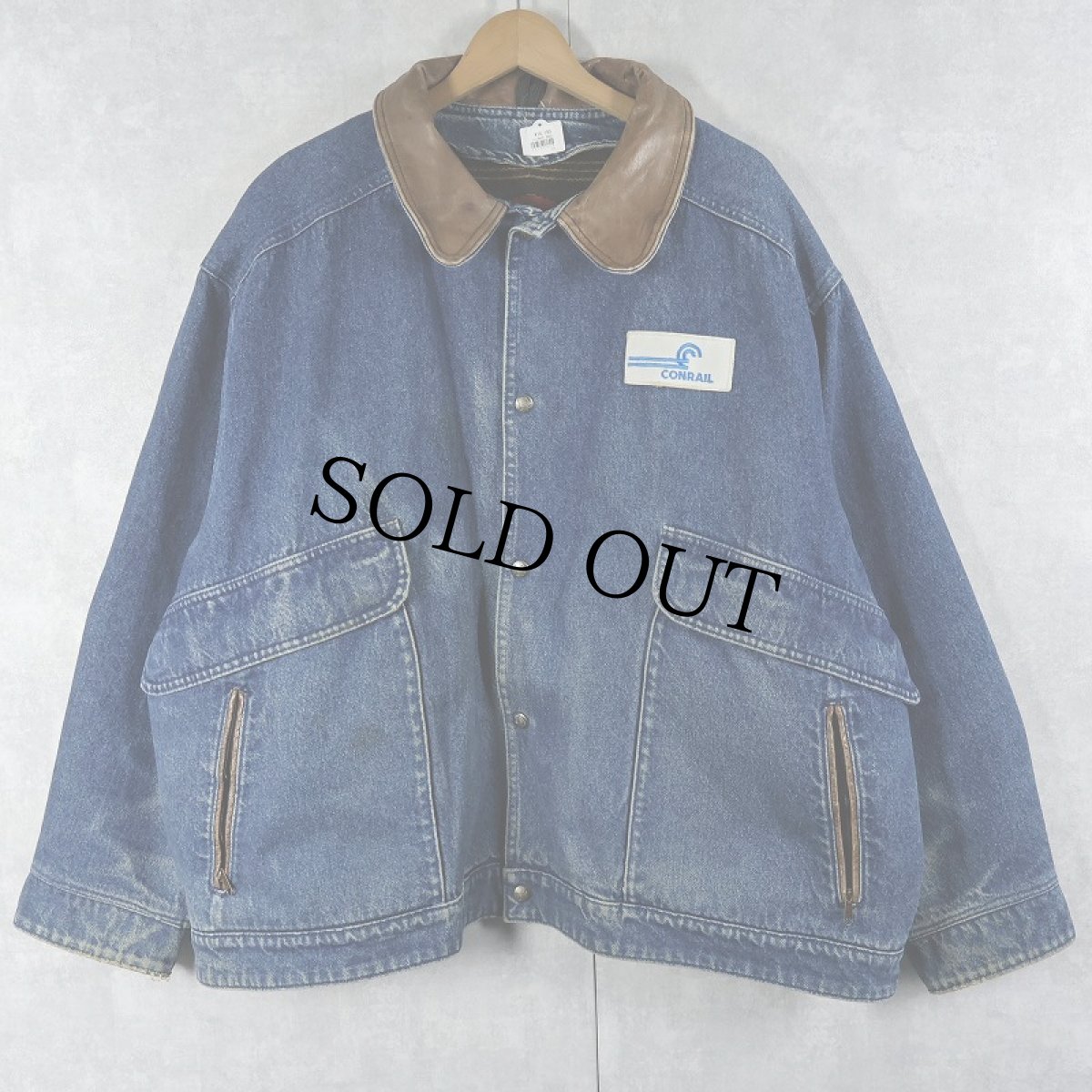 画像1: 90's Woolrich USA製 ブランケットライナー デニムジャケット XXXL (1)