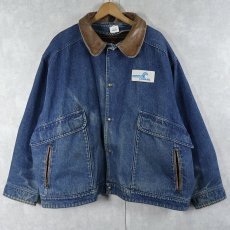画像1: 90's Woolrich USA製 ブランケットライナー デニムジャケット XXXL (1)