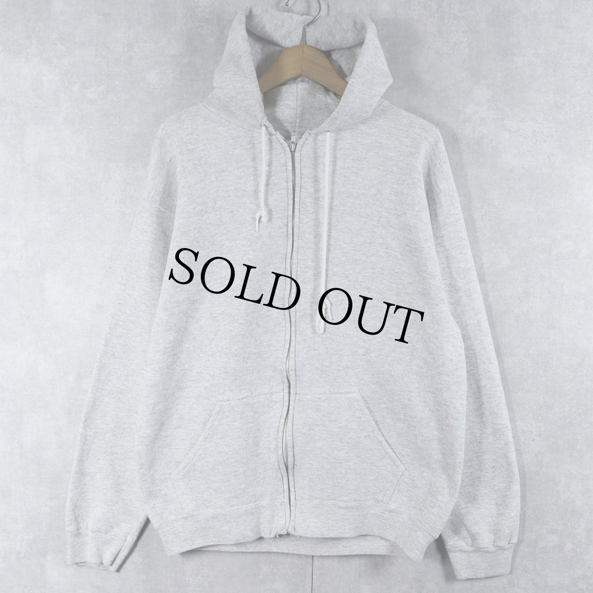 画像1: Pierre 裏サーマル 無地 スウェットジップパーカー XL (1)