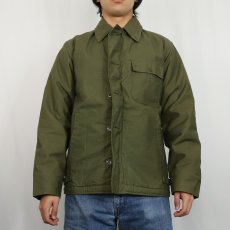 画像2: 80's U.S.NAVY A-2 デッキジャケット SMALL (2)
