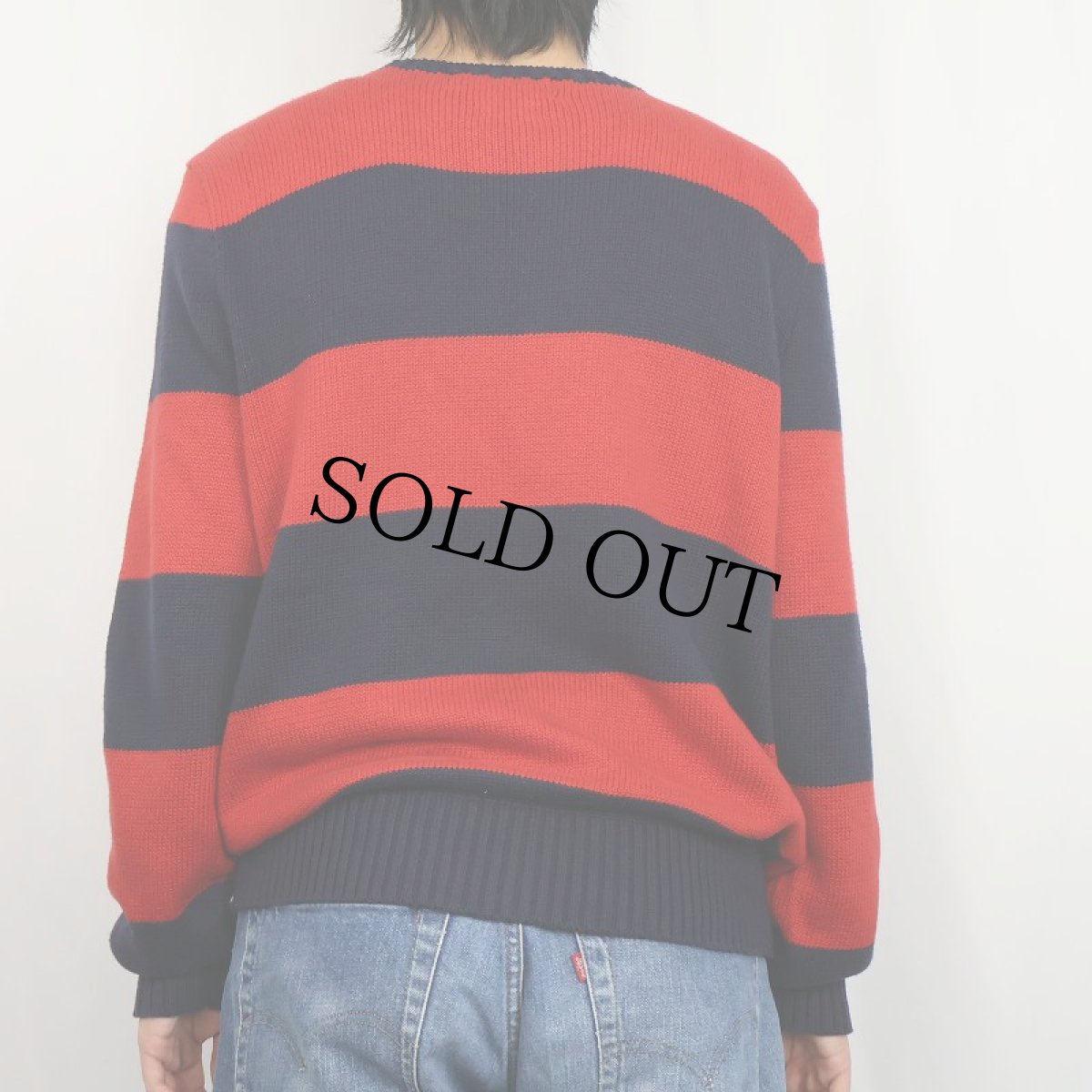 画像3: POLO Ralph Lauren ボーダー柄 コットンニットセーターL (3)