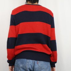 画像3: POLO Ralph Lauren ボーダー柄 コットンニットセーターL (3)