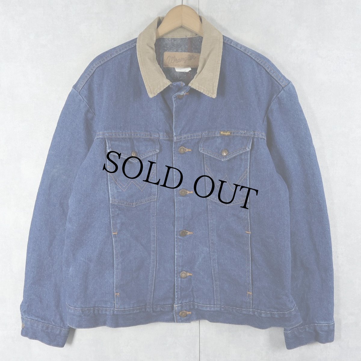 画像1: 80's Wrangler USA製 ブランケットライナー デニムジャケット SIZE46 (1)