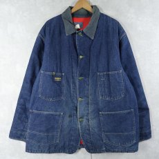 画像1: 70's OSGKOSH B'GOSH キルティングライナー デニムカバーオール  SZIE46 (1)