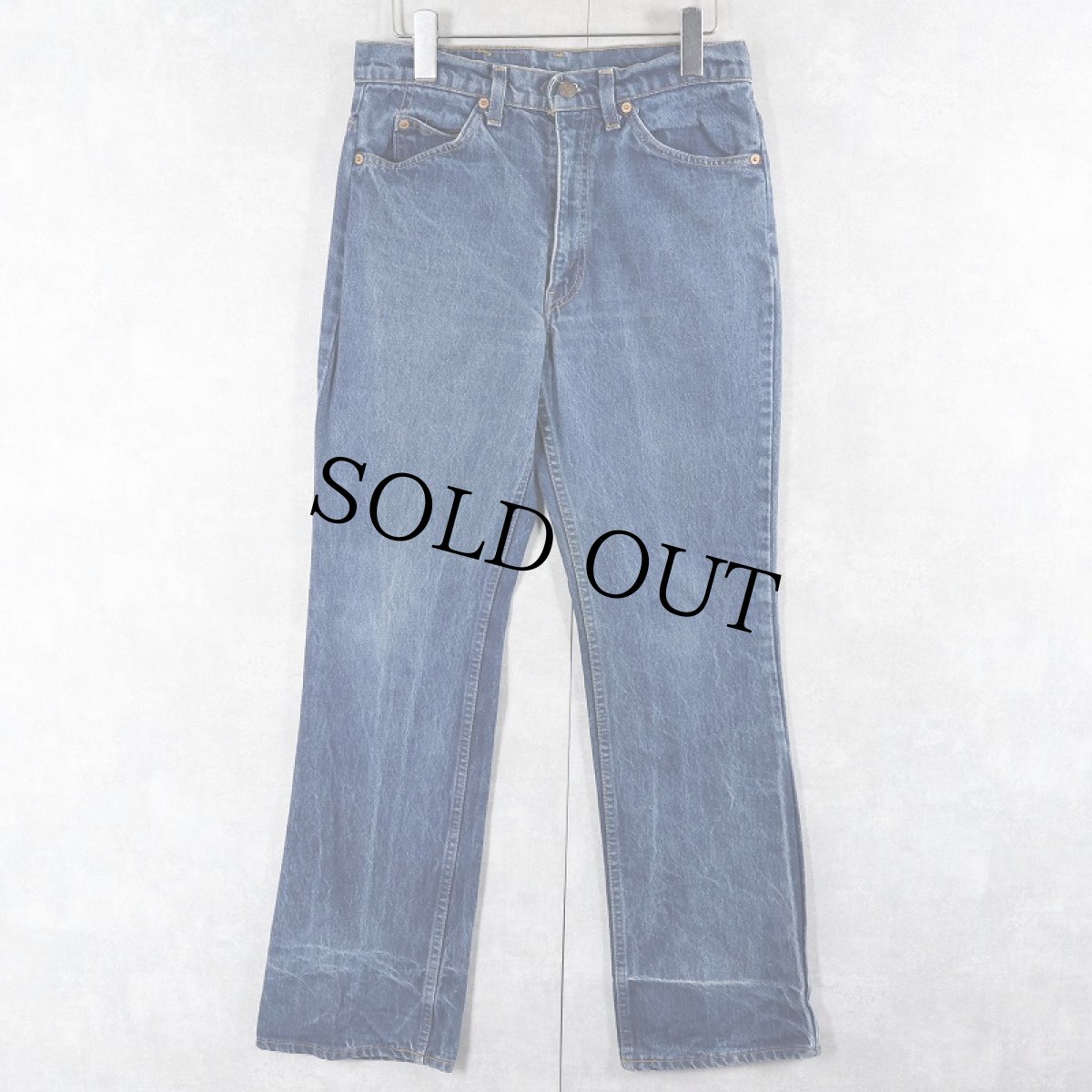 画像1: 80's Levi's 517 USA製 オレンジタブ ブーツカットデニムパンツ W30 (1)