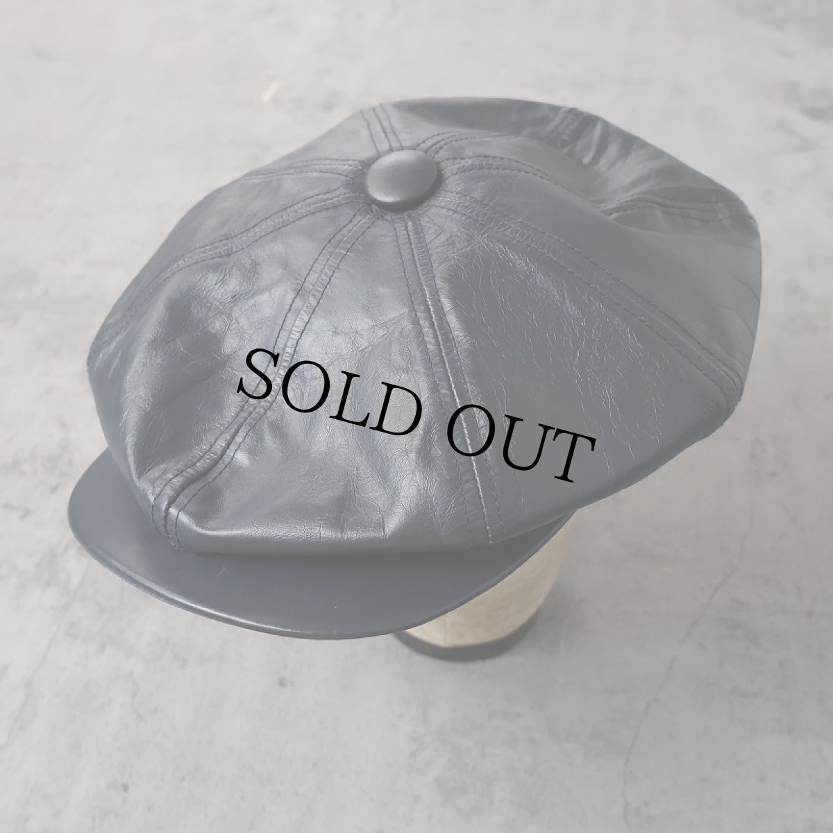 画像1: CAPAS USA製 レザーキャスケット NAVY (1)