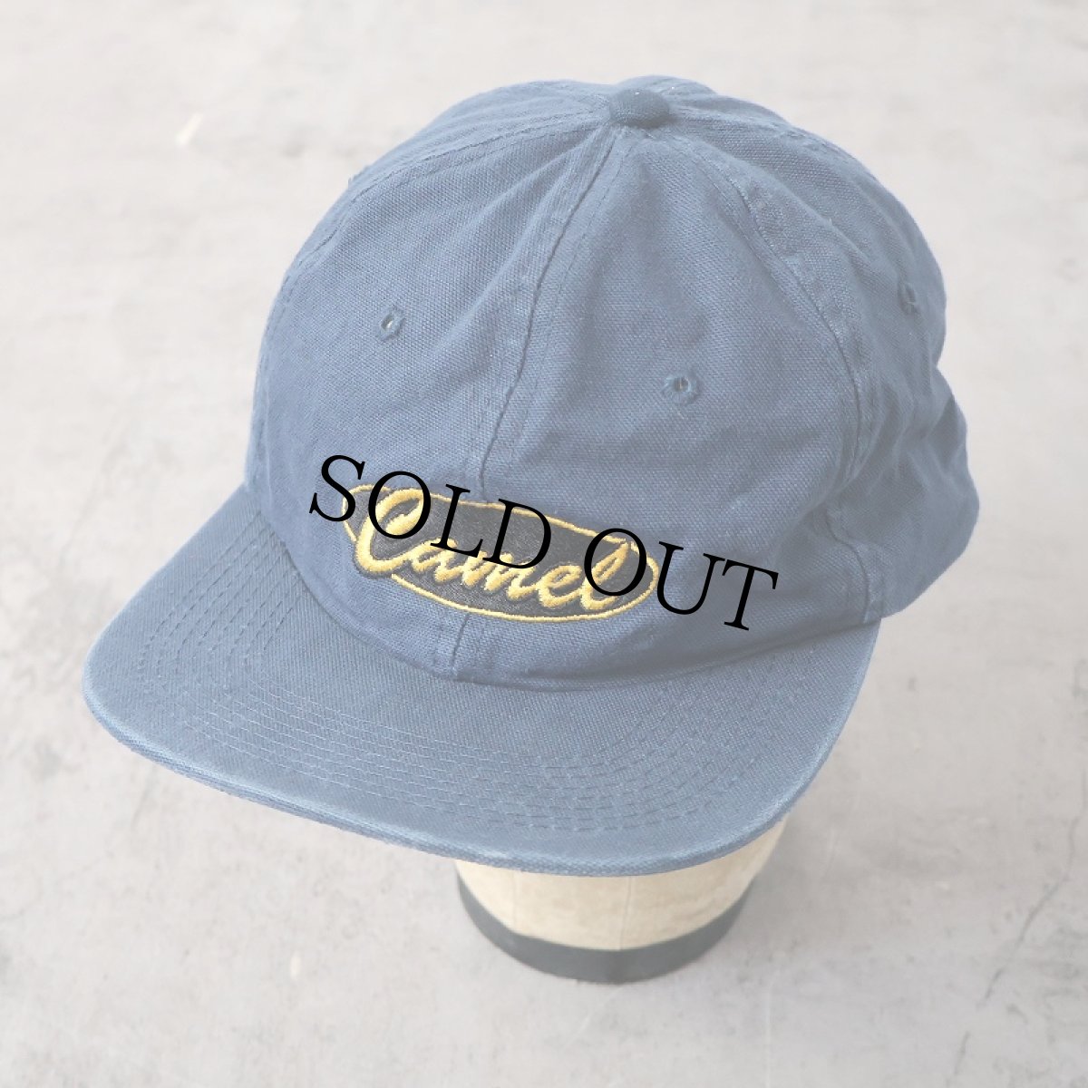 画像1: CAMEL タバコ企業 ロゴ刺繍 コットンキャップ NAVY (1)