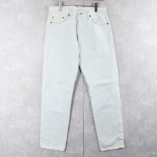 画像1: 90's Levi's 501 USA製 ブリーチデニムパンツ W33 (1)