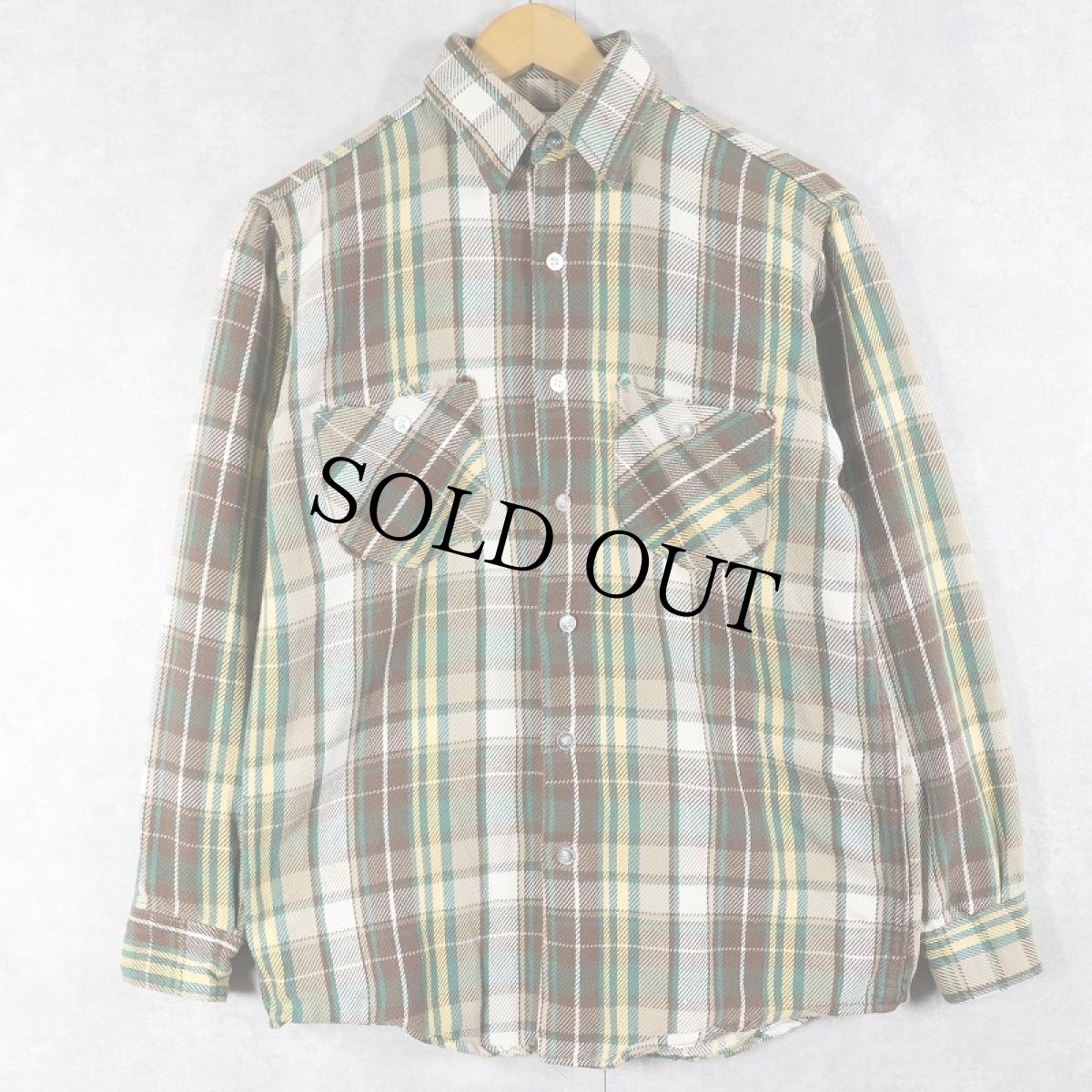 画像1: 70's OSH KOSH USA製 チェック柄 ヘビーネルシャツ (1)