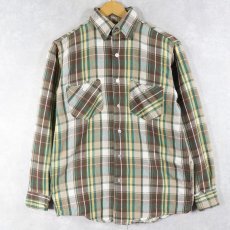 画像1: 70's OSH KOSH USA製 チェック柄 ヘビーネルシャツ (1)