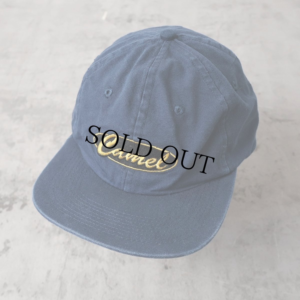 画像1: CAMEL タバコ企業 ロゴ刺繍 コットンキャップ NAVY (1)