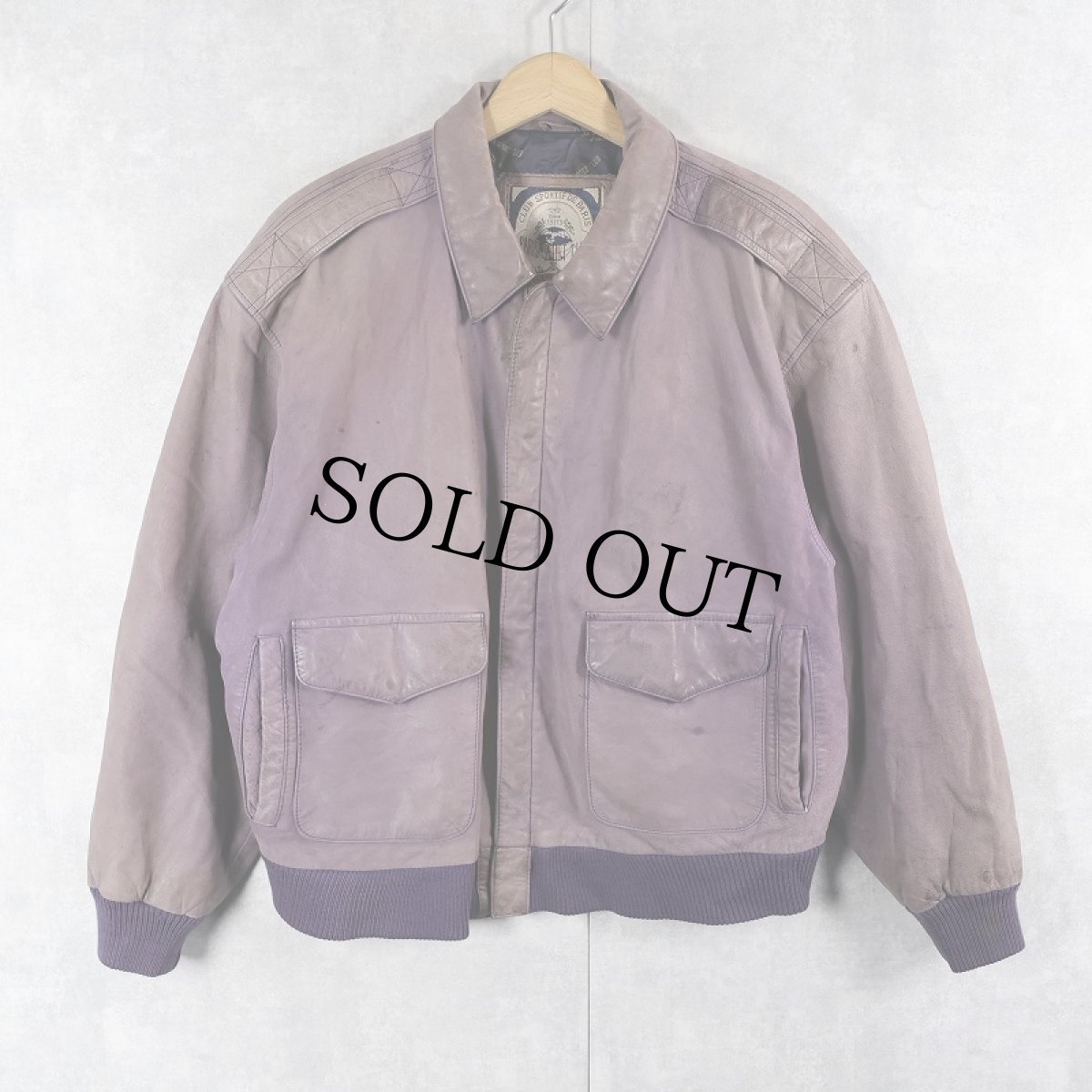 画像1: PARIS SPORT CLUB "A-2 TYPE" レザージャケット L (1)