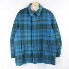 画像1: 60's〜 チェック柄 リバーシブルウールジャケット (1)