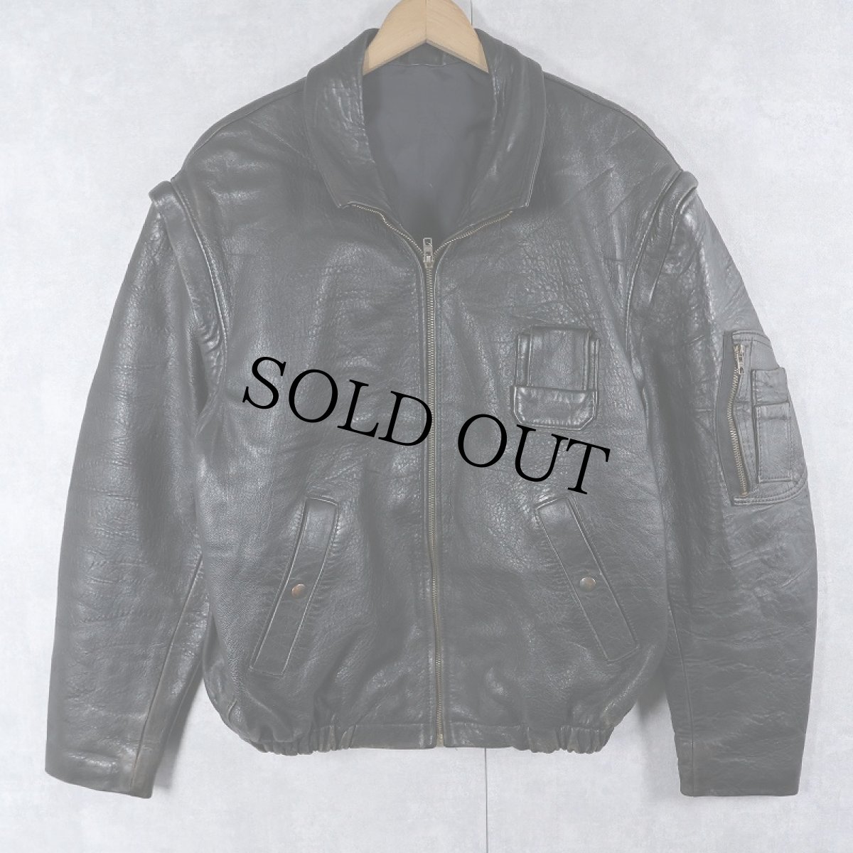 画像1: 70〜80's "FRENCH AIR FORCE Type" フライトレザージャケット SIZE52 (1)