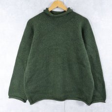 画像1: 90's J.CREW ロールネック ウールニットセーター M (1)