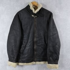 画像1: B-3 TYPE ムートンフライトジャケット DARK BROWN  (1)