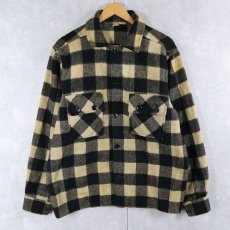 画像1: 60's Fashion Wgon バッファローチェック柄 ウールシャツ (1)