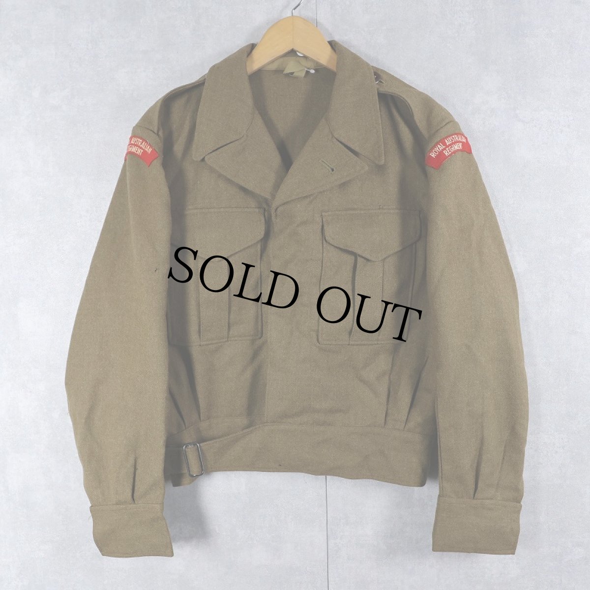 画像1: 50's AUSTRALIAN MILITARY "ROYAL AUSTRALIAN REGIMENT" バトルドレスジャケット SIZE 5 (1)