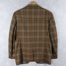 画像2: 70's NIVER WESTERN WEAR, INC. チェック柄 ウエスタンテーラードジャケット SIZE42 (2)