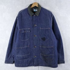 画像1: 70's Sears ブランケットライナー デニムカバーオール L (1)