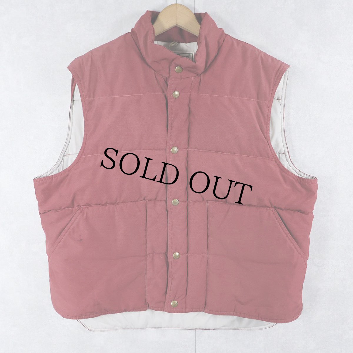 画像1: 80〜90's L.L.Bean 中綿入り ポリエステル×コットンベスト XL (1)