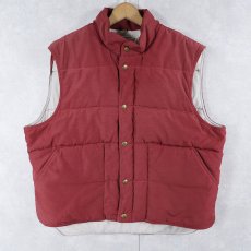 画像1: 80〜90's L.L.Bean 中綿入り ポリエステル×コットンベスト XL (1)