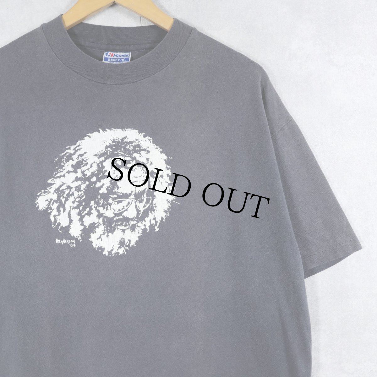 画像1: 80's JERRY GARCIA  USA製 ミュージシャンプリントTシャツ BLACK XL (1)