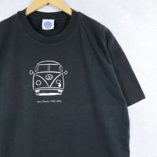 画像1: 90's Volkswagen USA製 "Jerry Garcia" ワーゲンバスイラスト アーティスト追悼Tシャツ BLACK (1)