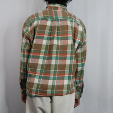 画像3: 90's GAP チェック柄 ボタンダウンネルシャツ XL (3)