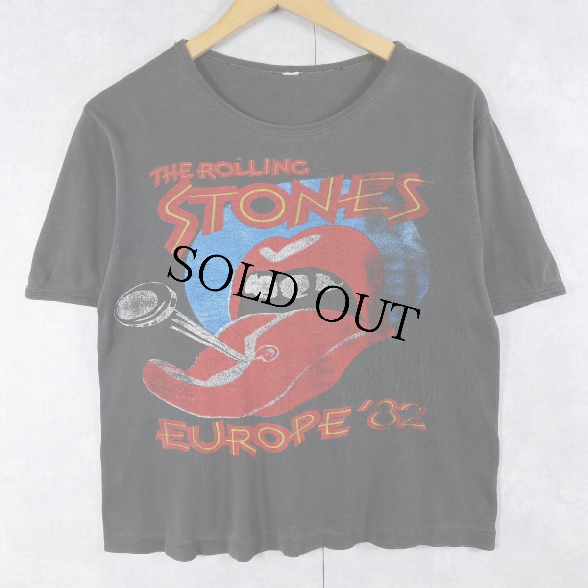 画像1: 1982 The Rolling Stones "EUROPE'82 TOUR" ロックバンドツアーTシャツ  (1)